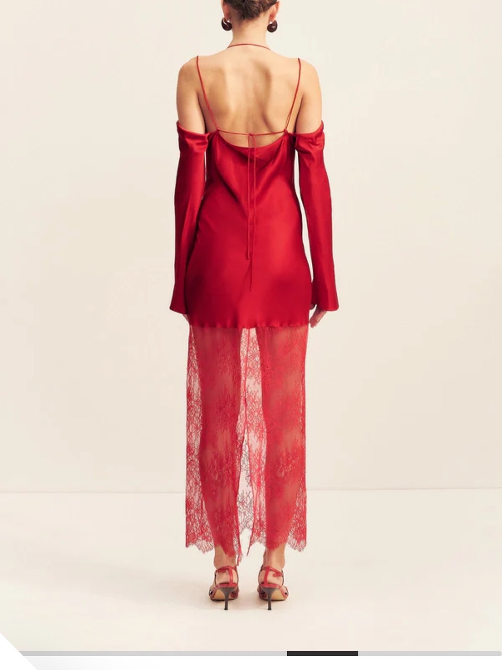 SHONA JOY red lace dress - Picture 4 of 8